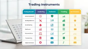 Trading instruments comparison chart for selecting the best prop firm