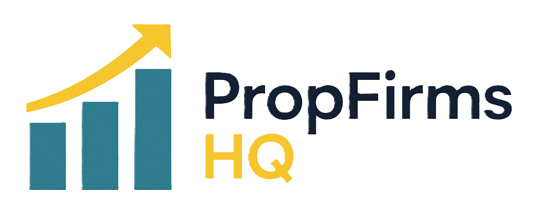 PropFirms HQ logo – Best prop firm reviews and comparison site for proprietary trading.